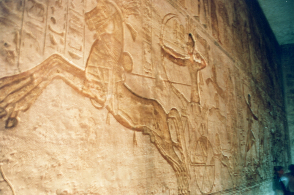 Pharaoh Ramses II in his war chariot