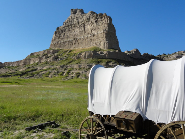 100709_NE_PrairieSchooner_small Prairie Schooner near Mitchell Pass, Scotts Bluff, Nebraska
