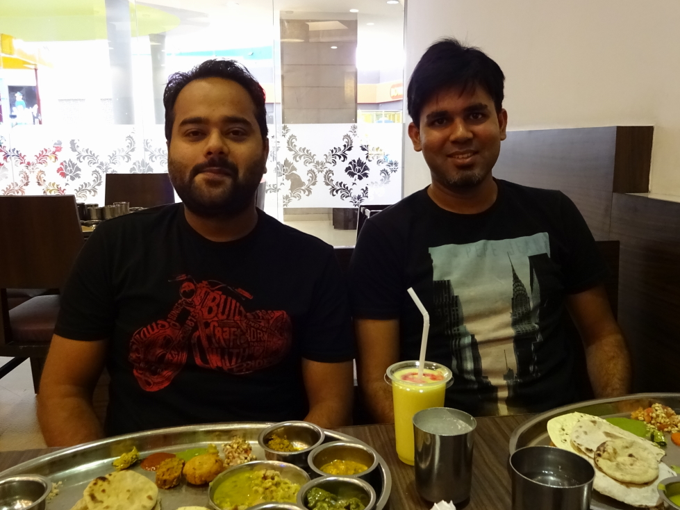 Lunch with Anshul and Nirjhar at Rajdhani