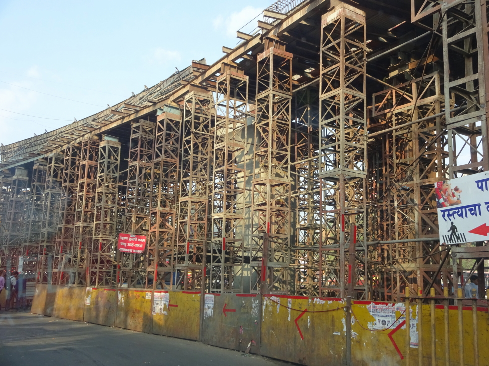 Interesting bridge scaffolding