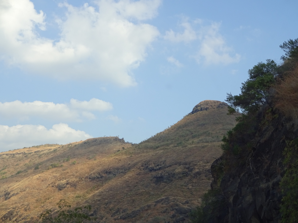 Dry hillside, during monsoon it is lush green