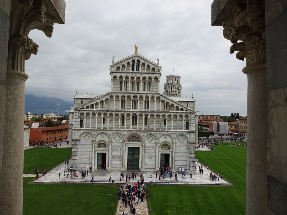 View of the cathedral from the baptistery. 