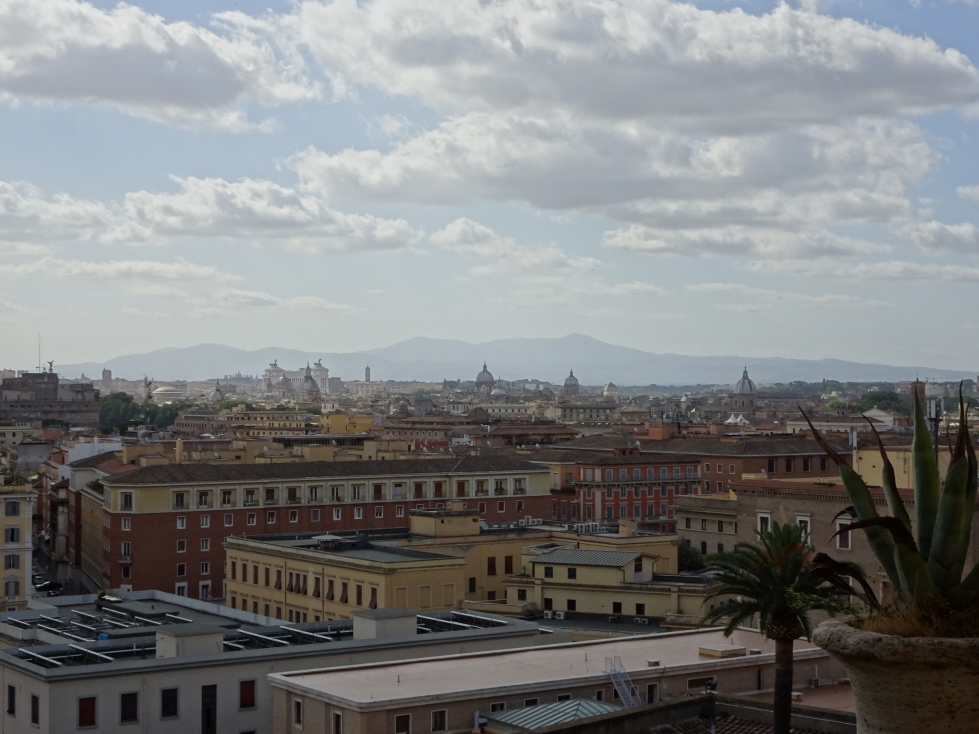 View of old center of Rome from Vatican Museum