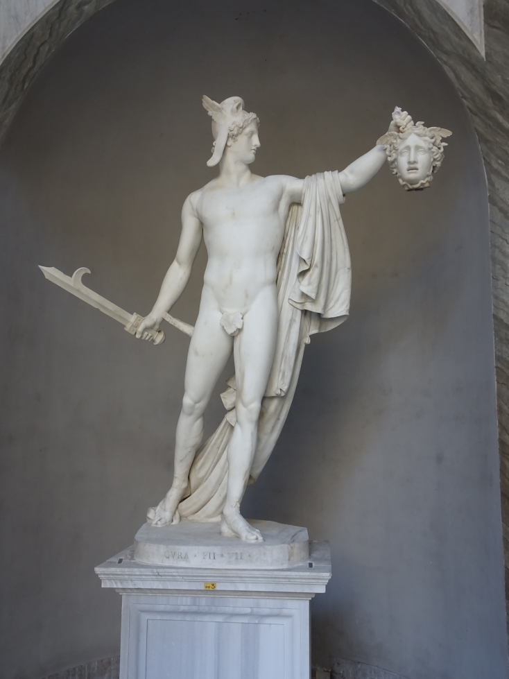 Perseus and Medusa -- and, no, my camera did not turn to stone!