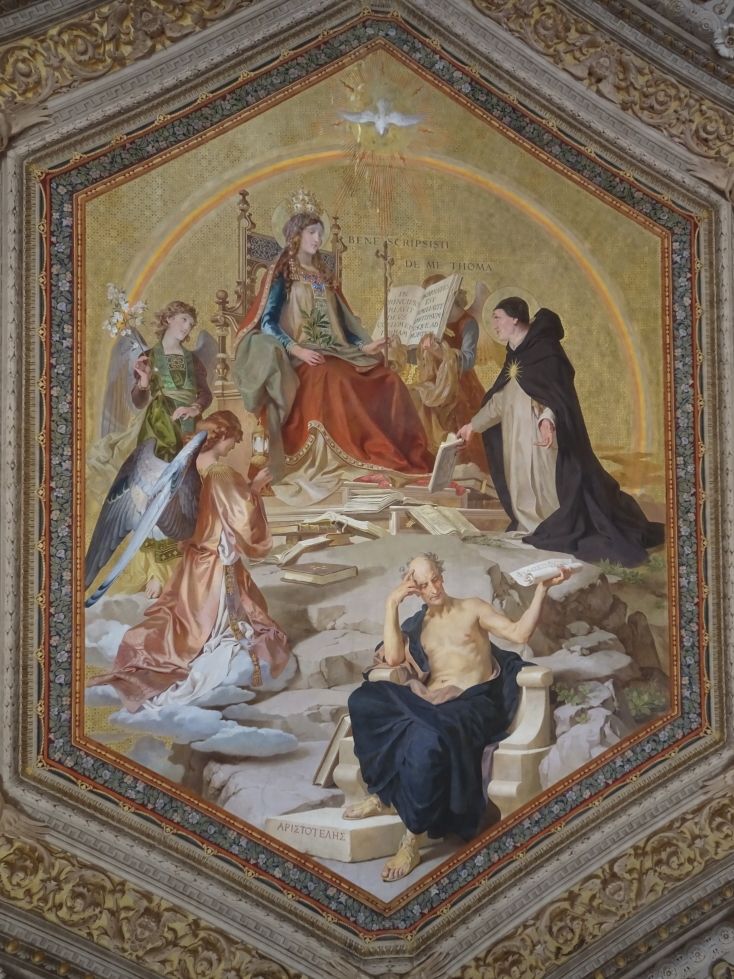 Beautiful ceiling art in the Vatican Museum