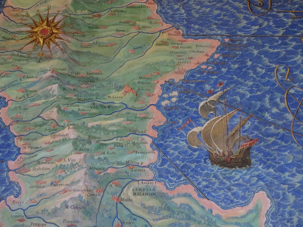 Closeup on one of the maps
