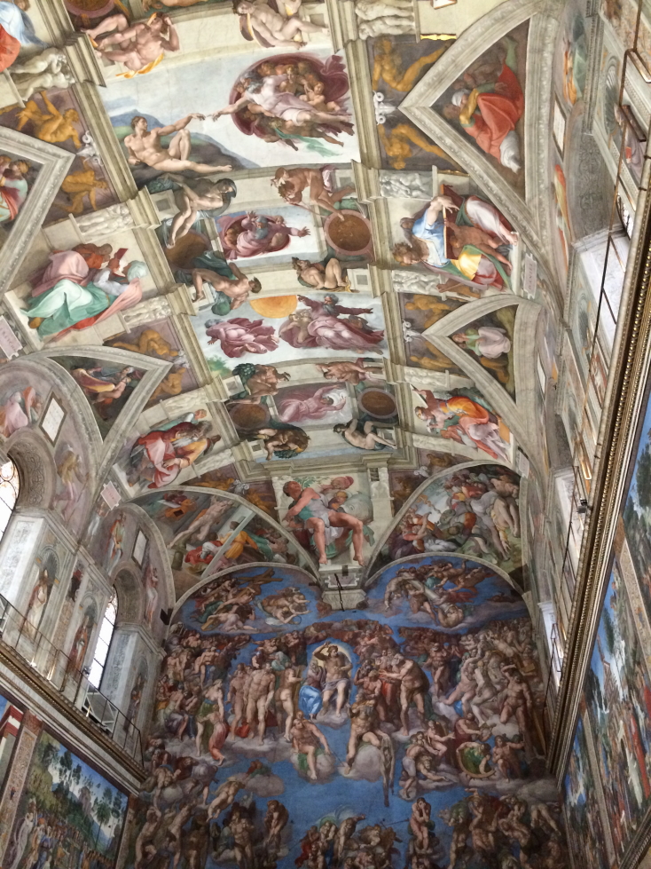 Michelangelo's amazing "The Last Judgment" in the Sistine Chapel