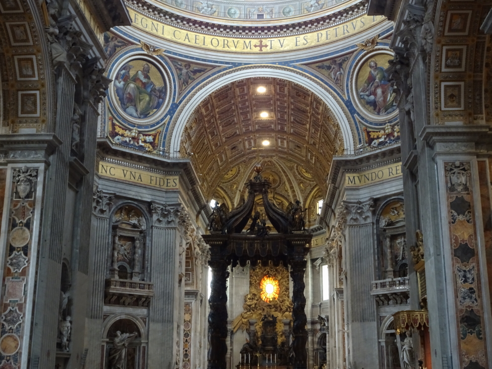The baldacchino at St. Peter's Basilica