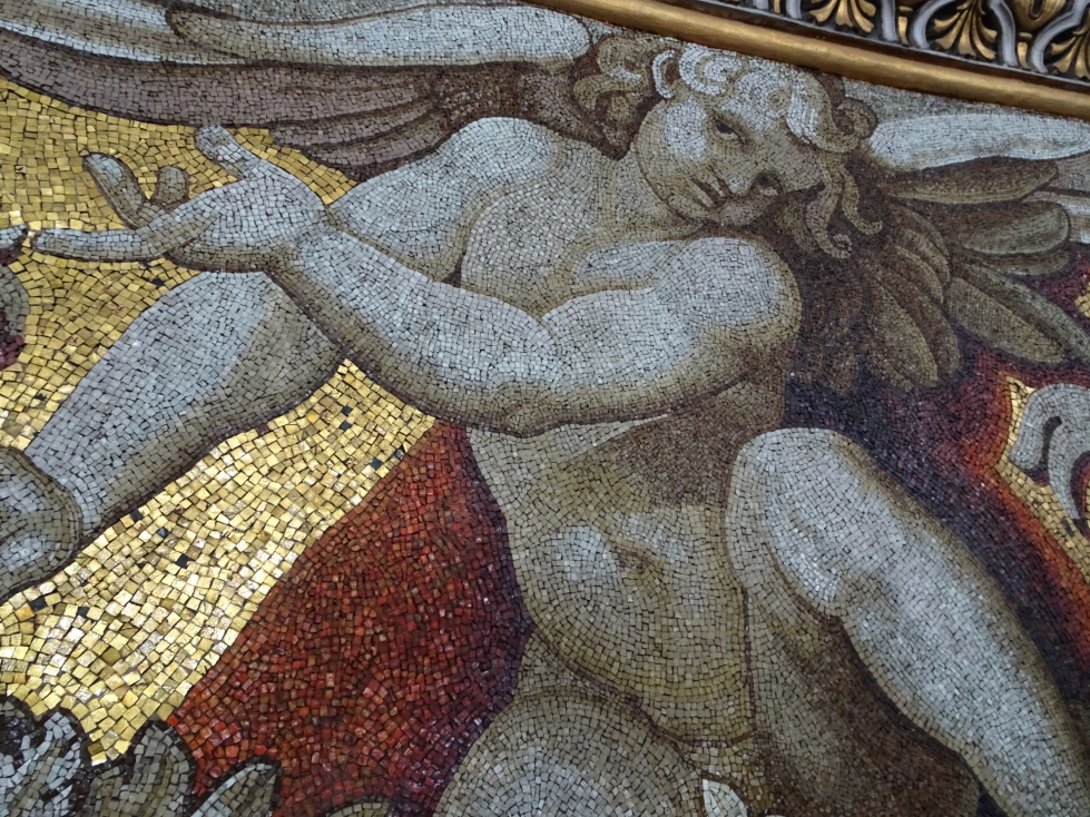 Detail from one of the many mosaics in the basilica