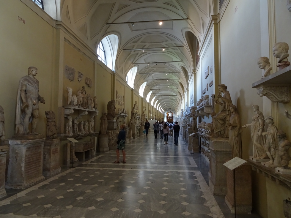 One of many halls packed with Greek and Roman antiquities