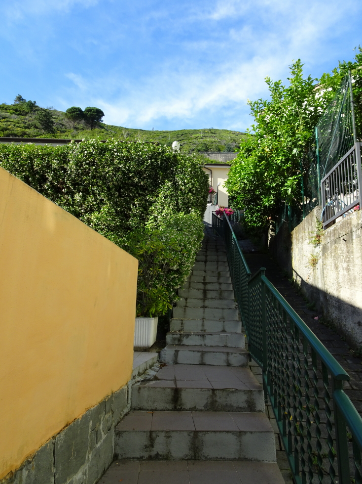 Steps up to our room at Locanda del Sole
