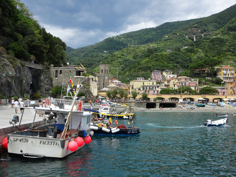View of Monterosso from its jetty