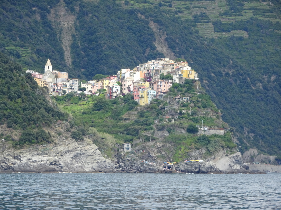 Corniglia as seen from the boat