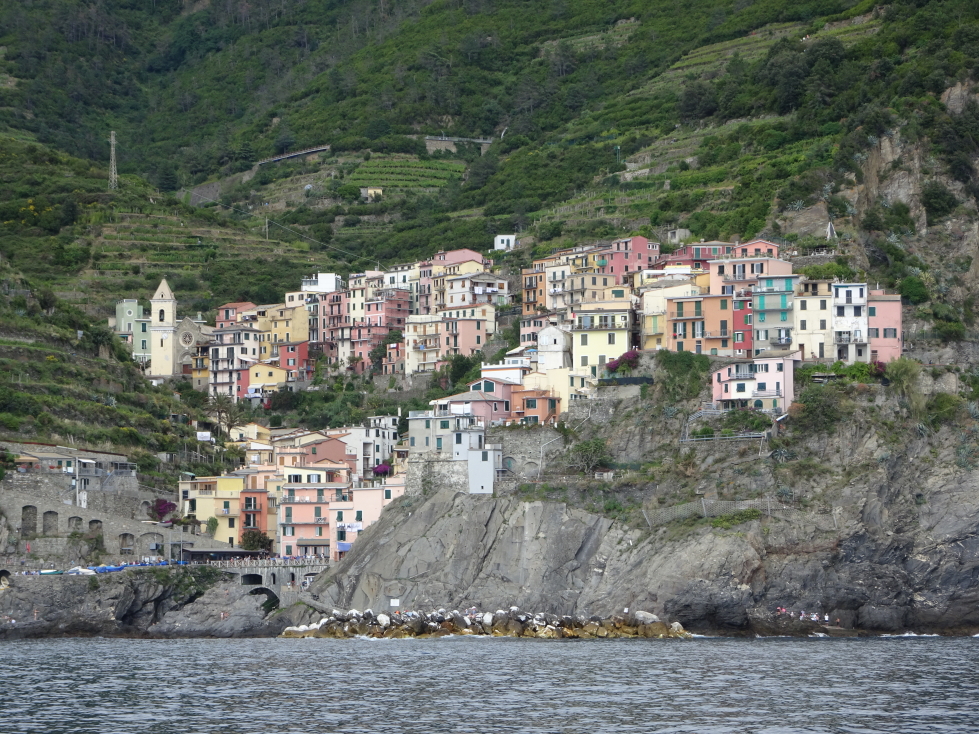 View of Manarola from the boat