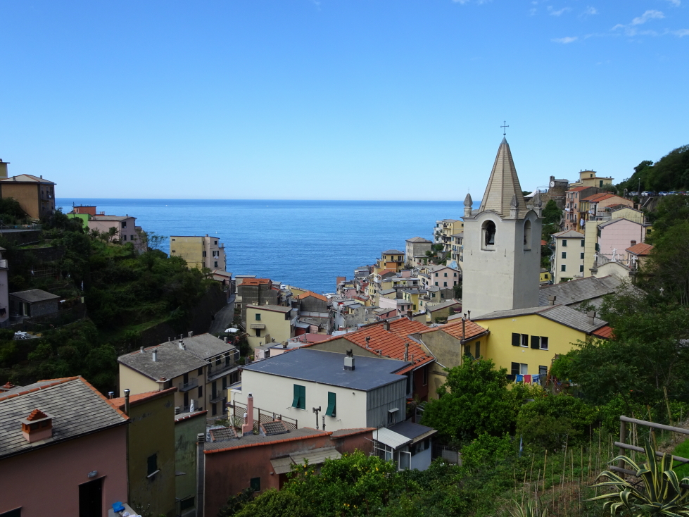 View of the sea from the top of Riomaggiore