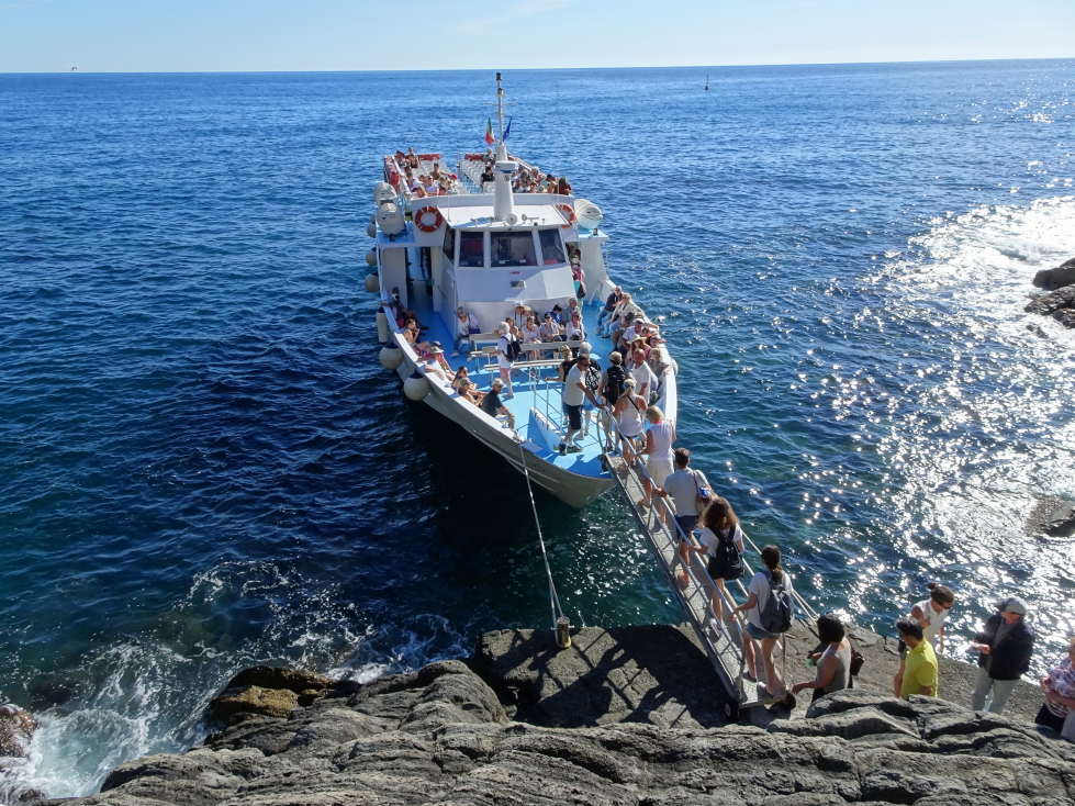 The boat in which we traveled about Cinque Terre