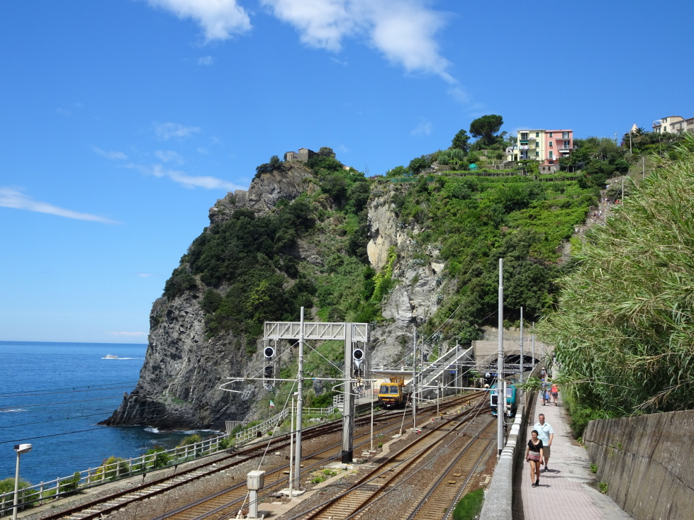 Corniglia as seen from its train station