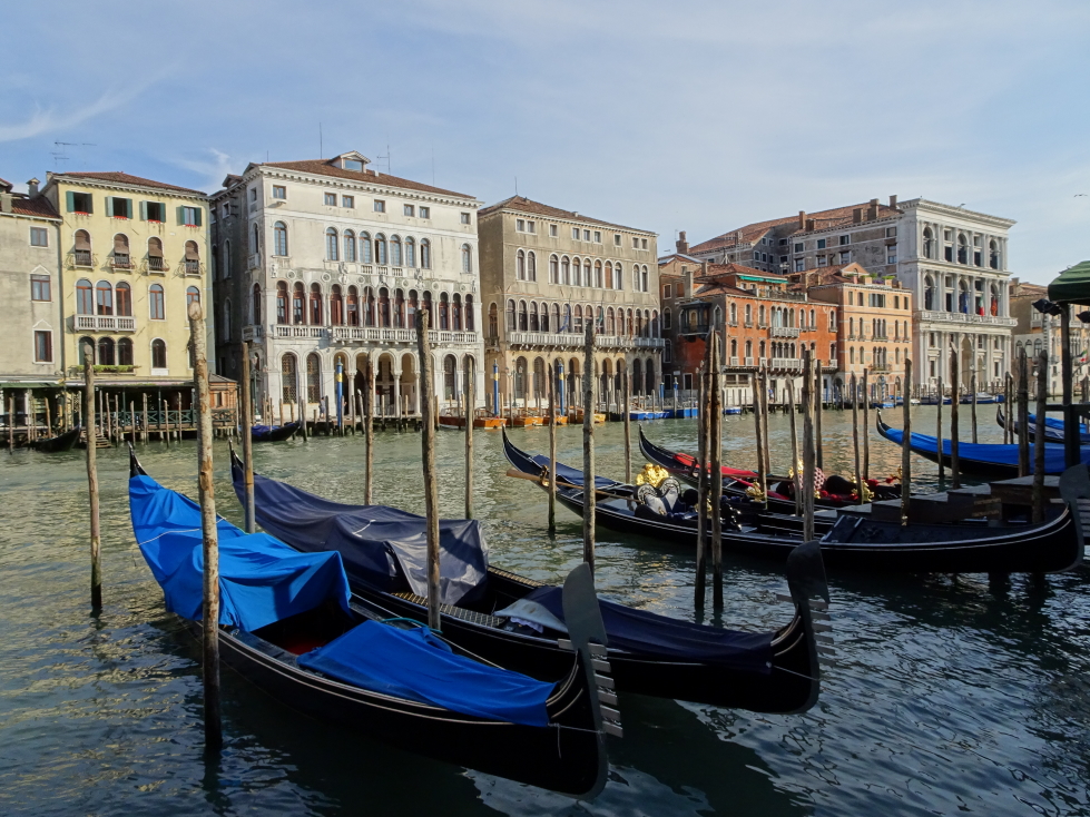 Gondolas in the Grand Canal, Venice