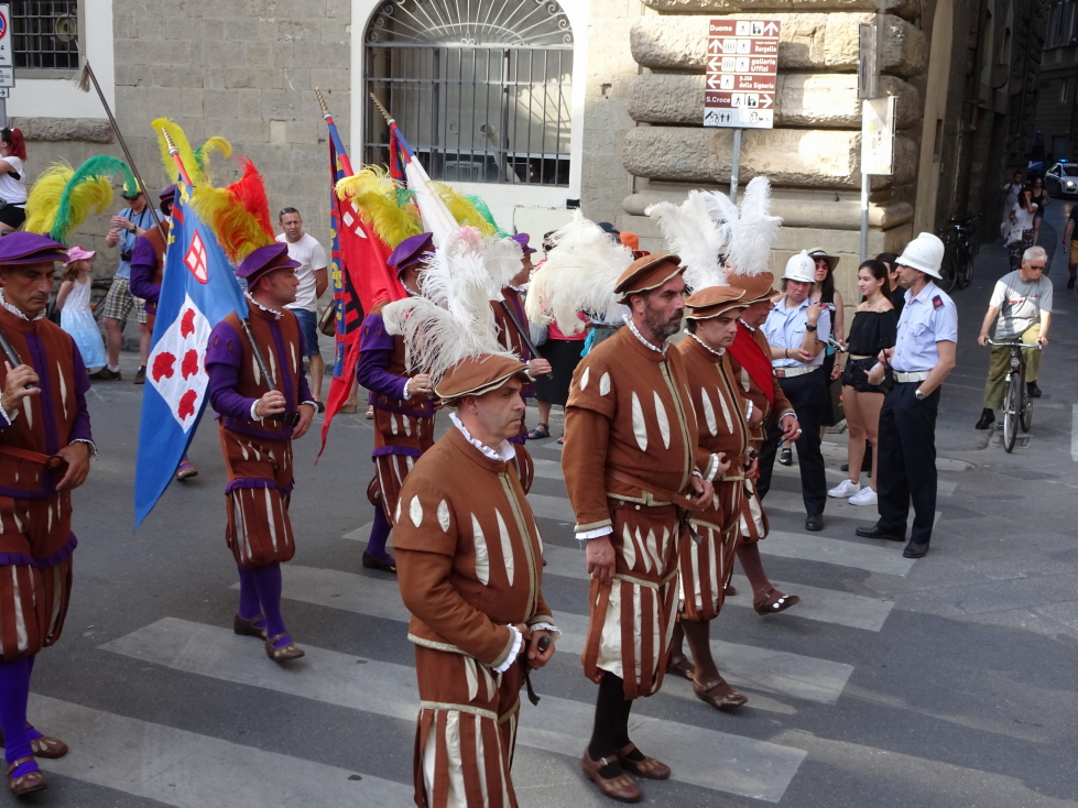 More celebrants parading through Florence