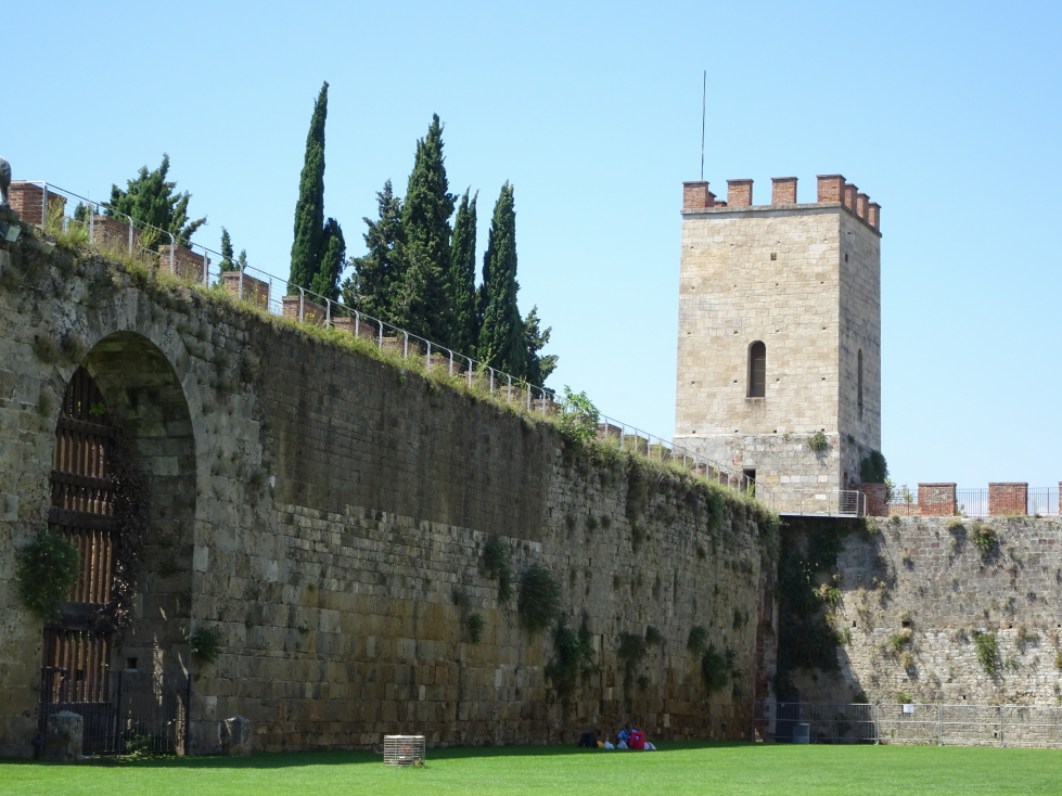Part of Pisa's medieval city walls