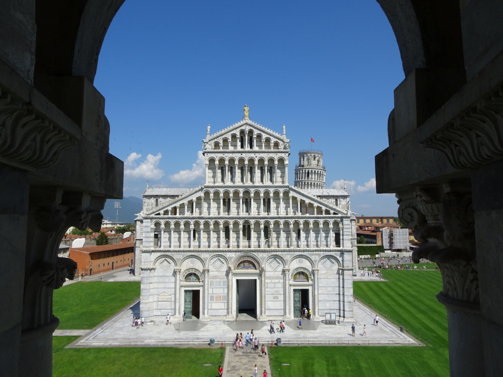Front of the cathedral as seen from the baptistery's second floor