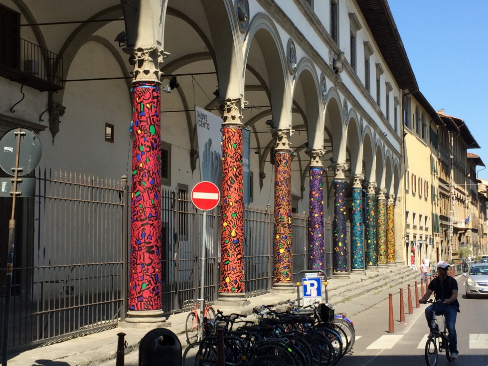 Colorful columns on the way to Firenze SMN
