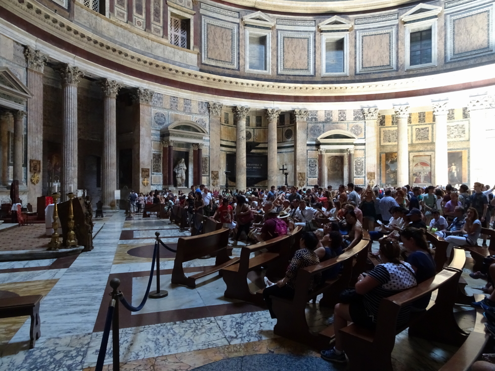 Interior of the Pantheon, an active church 1900 years later!