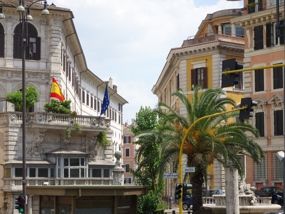 Spanish Quarter near where the Ara Pacis museum is located
