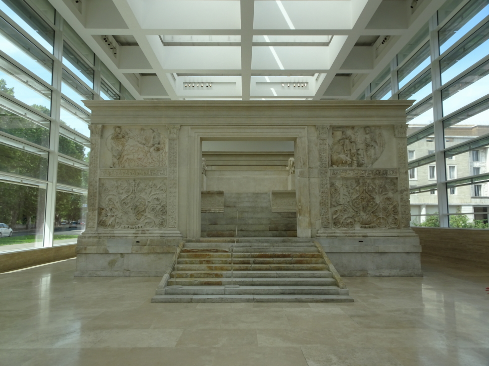 The Ara Pacis, or Altar of Peace, built by Augustus