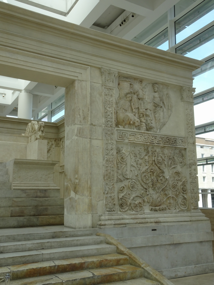 Closer view of a part of the Ara Pacis