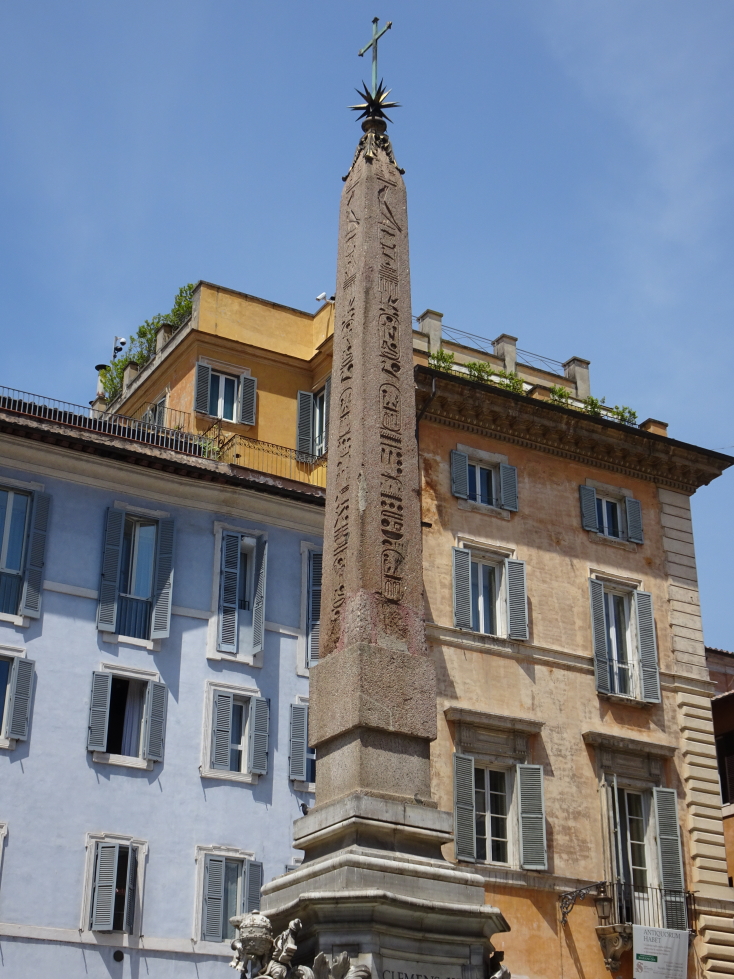 Egyptian obelisk (from reign of Ramses II) in front of the Pantheon