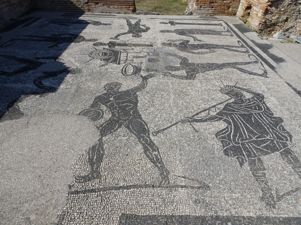 Floor mosaic in Ostia Antica
