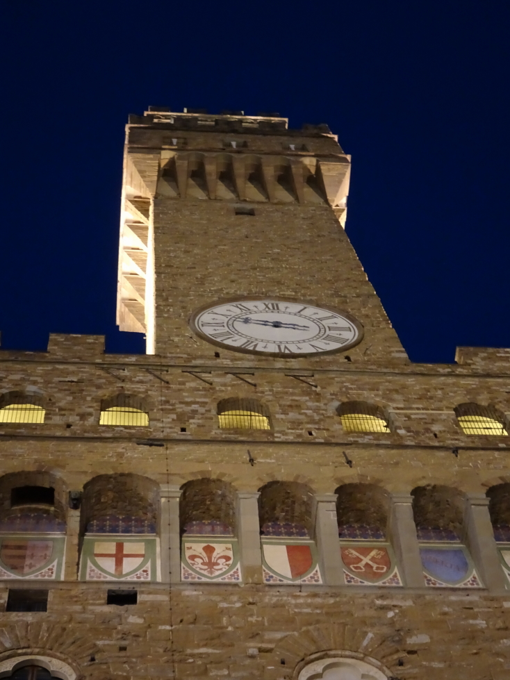 Note the cool heraldry beneath Palazzo Vecchio's tower