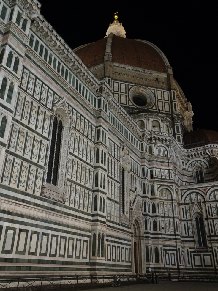 Florence's red-tiled Duomo at night