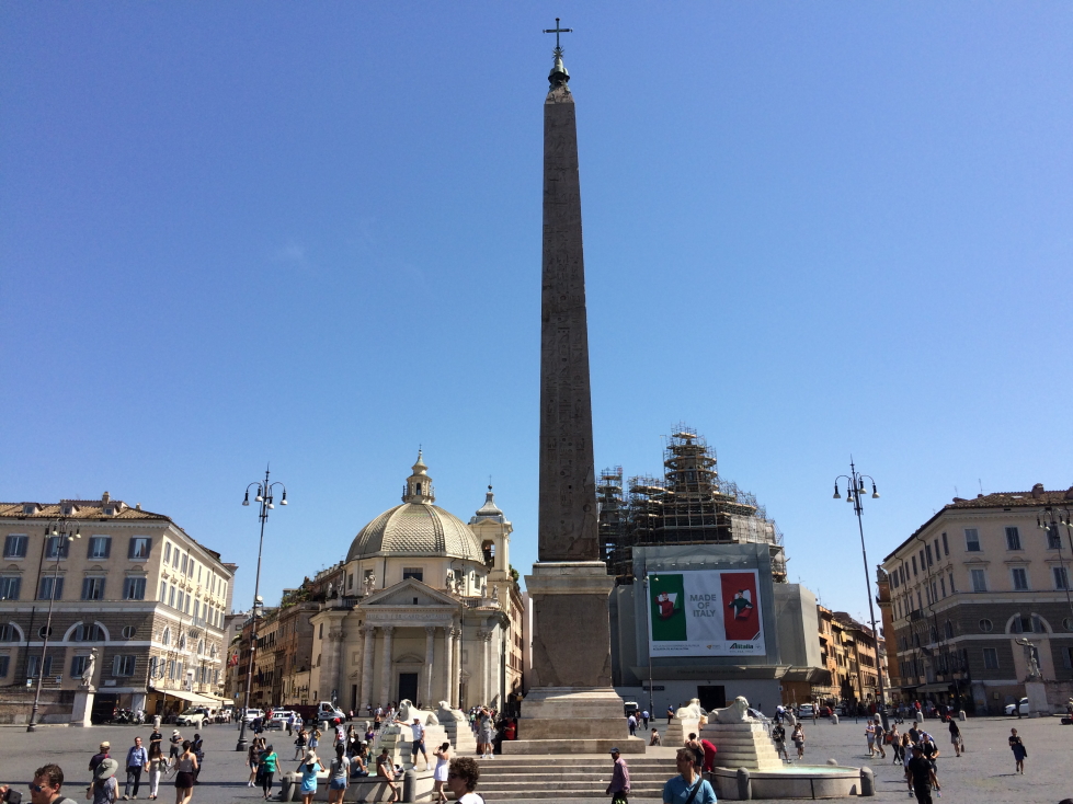 Piazza del Popolo, on the northern end of Rome