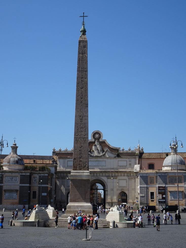 Backside of the Porta del Popolo beyond the obelisk
