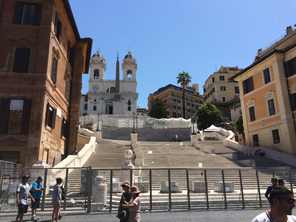 The Spanish Steps, closed for cleaning