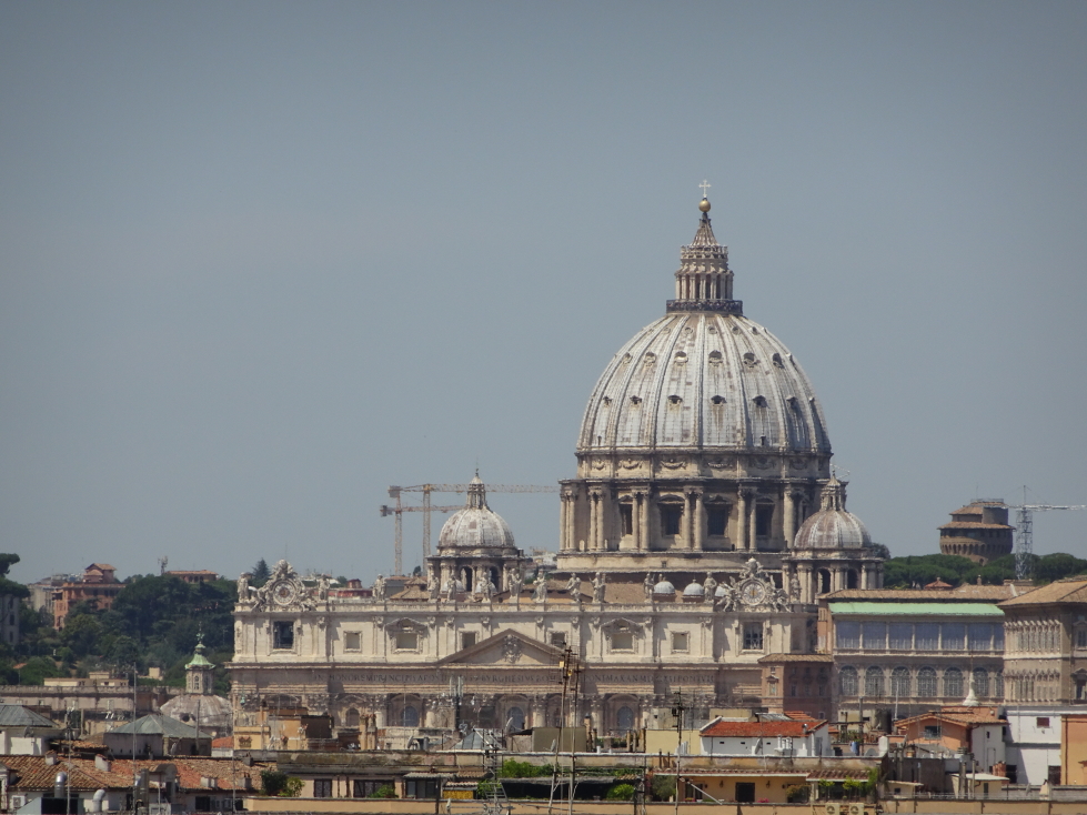 View of Saint Peter's Basilica from near the Villa Borghese gardens