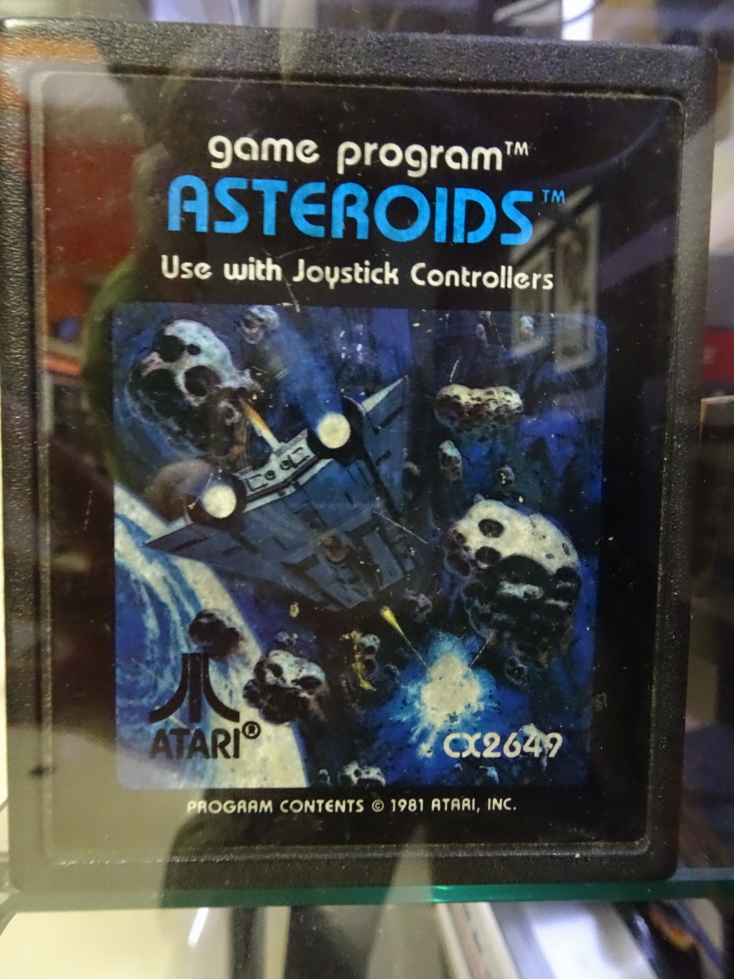 Asteroids cartridge for the Atari 2600, one of my favorite pieces of video game art