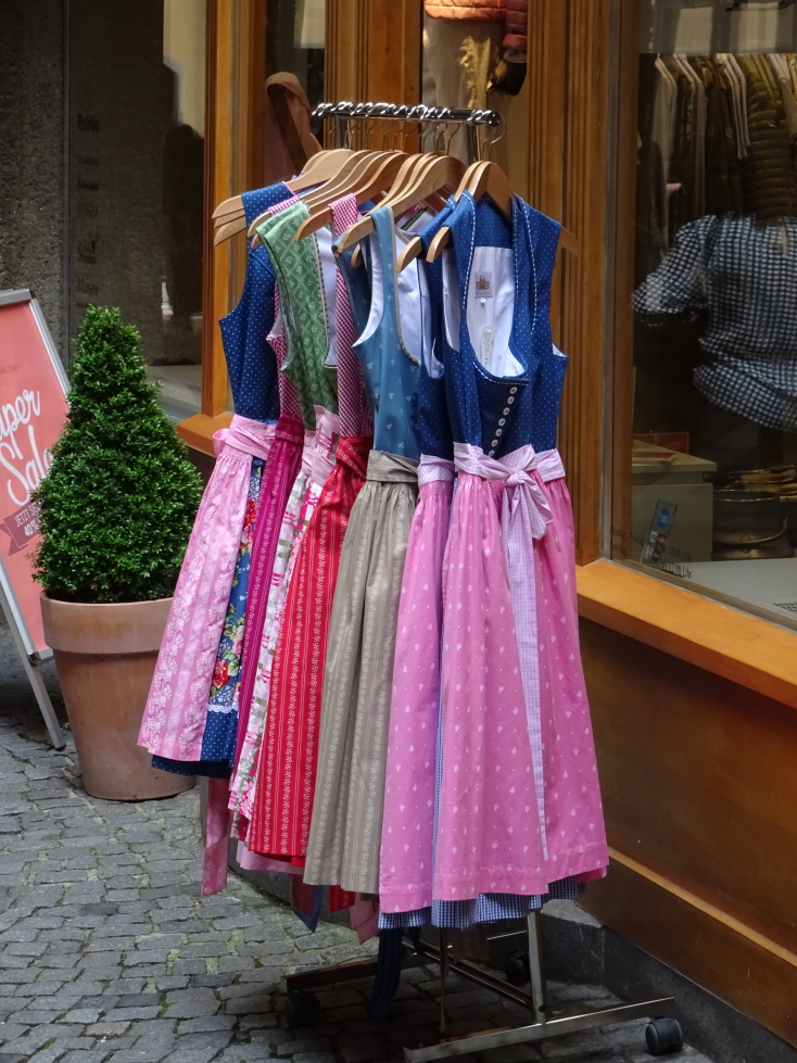 Rack of traditional dresses