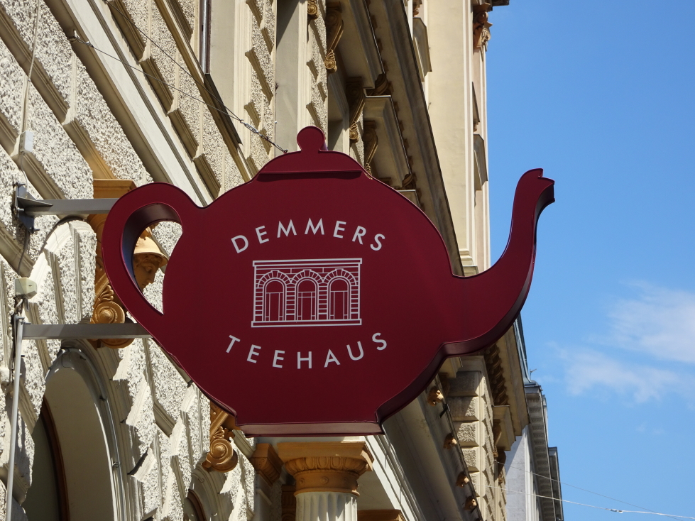 Sign for the tea shop, or Teehaus