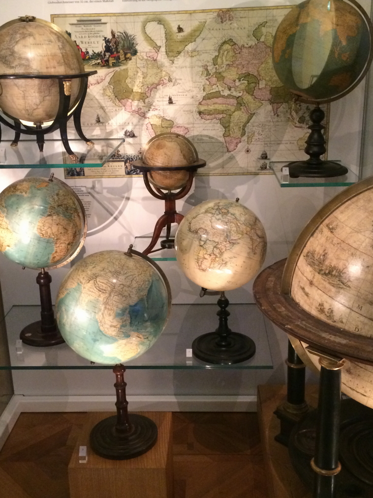 A small part of the museum's collection of globes
