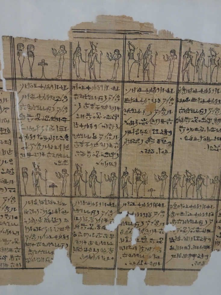 Papyrus exhibit in the National Library in Hofburg Palace
