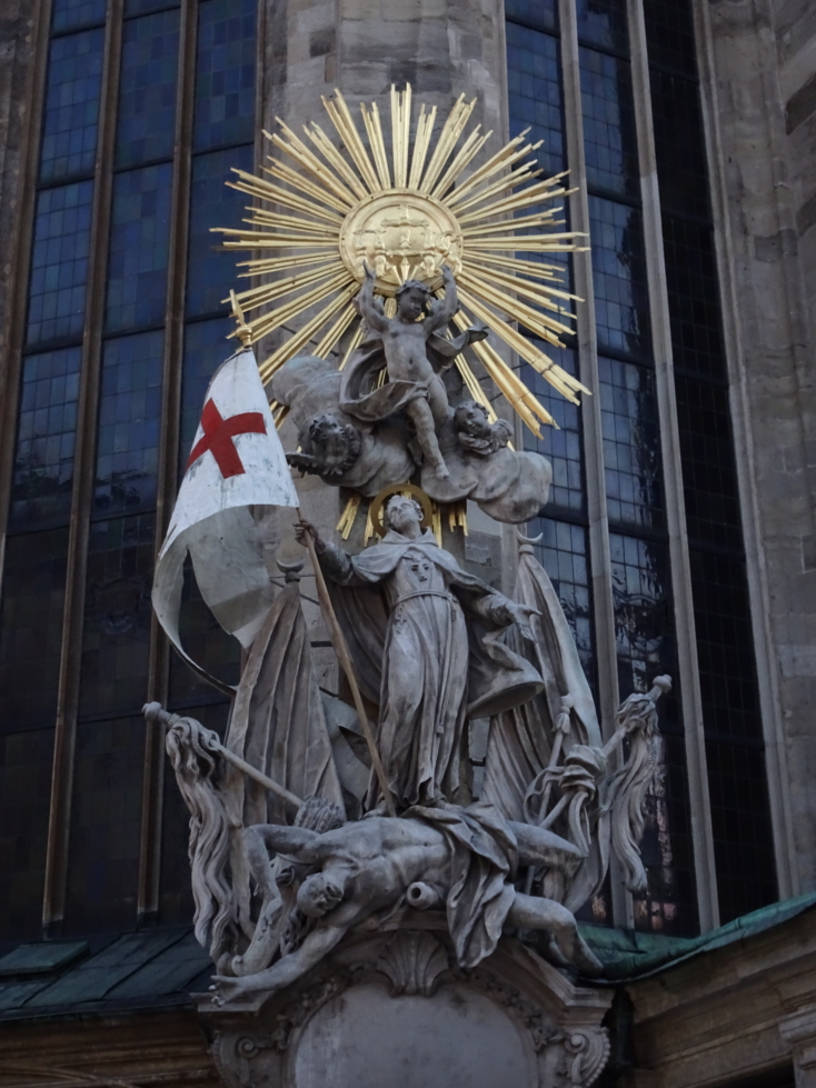 Neat looking statue at St. Stephen's Cathedral