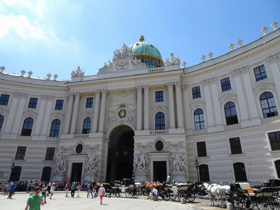 Then entrance to Hofburg Palace, Vienna
