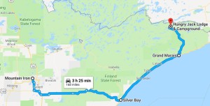 Route for Friday July 7, 2017