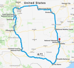Route for June and July, 2018